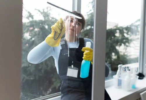 Nettoyage de vitres intérieures et extérieures au Cellier